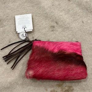 (New) Pink Cow Hide Leather Bag ~ with tags !